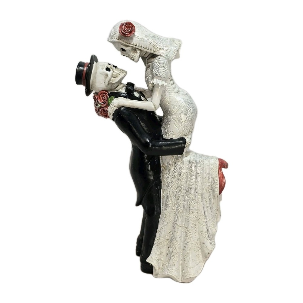 Day of the Dead Skeleton Bride Groom‎ Figurine Gothic 💀🌹Walgreens EUC